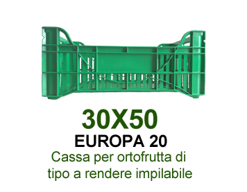 Cassa per ortofrutta riutilizzabile – Europa 20