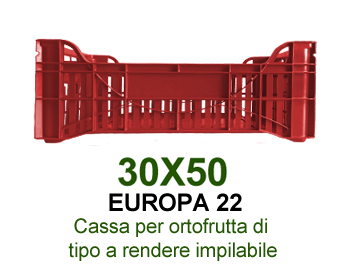 Cassa per ortofrutta riutilizzabile – Europa 22