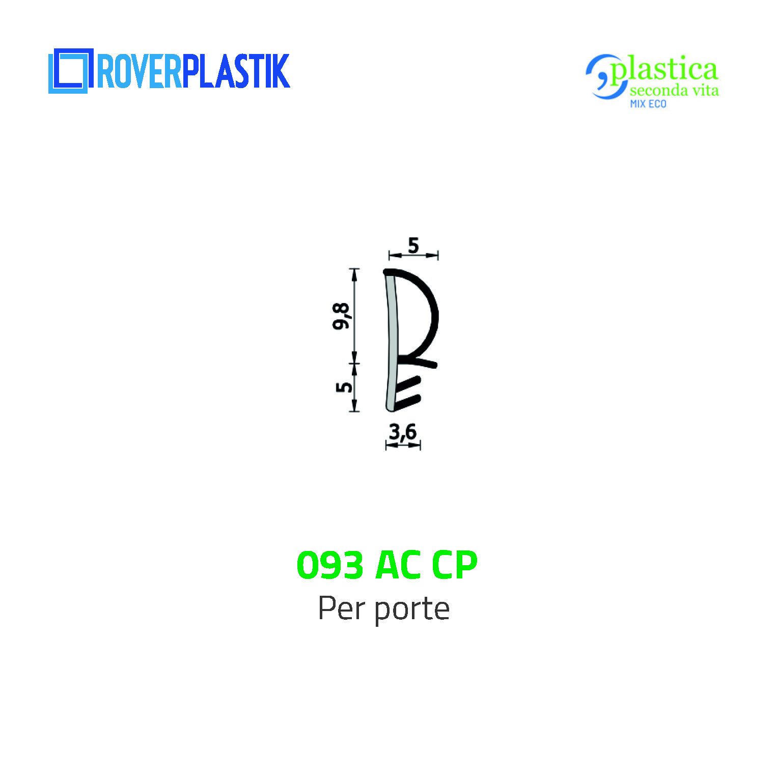 Guarnizione per porte – 093 AC CP