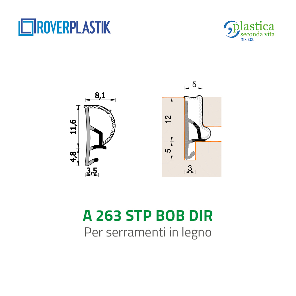 Guarnizione per finestre in legno – 263 ESP BOB