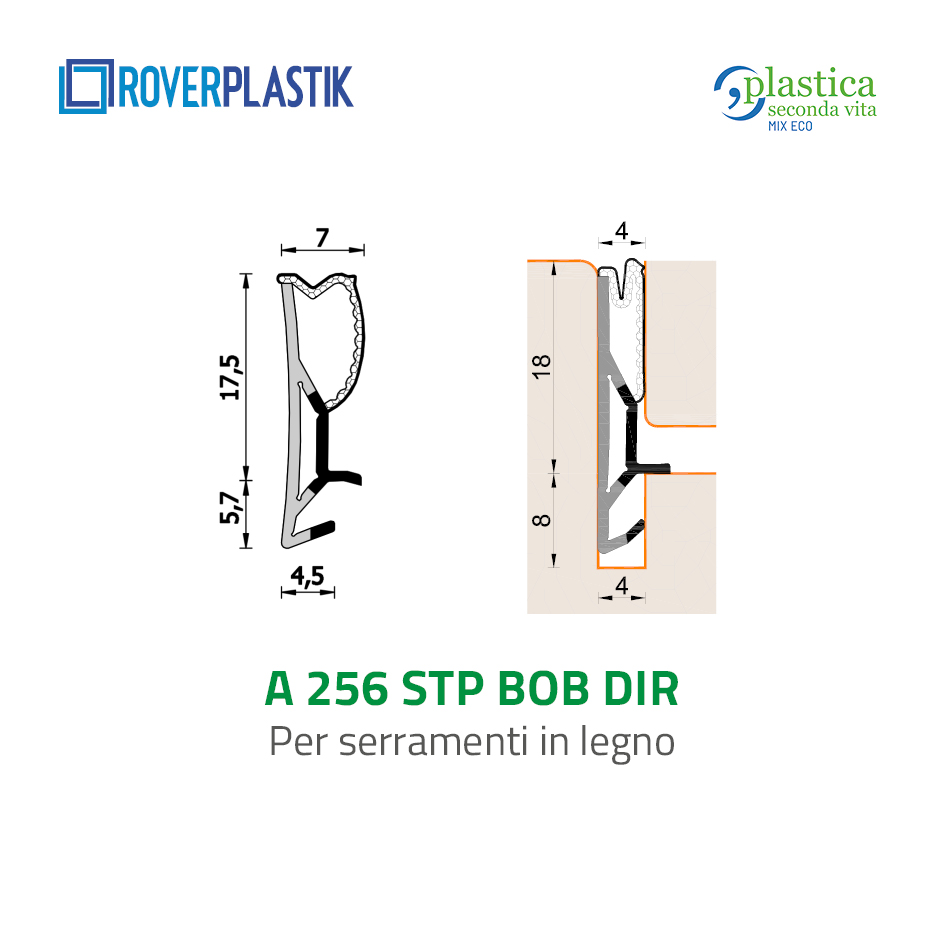 Guarnizione per finestre in legno – 256 ESP BOB
