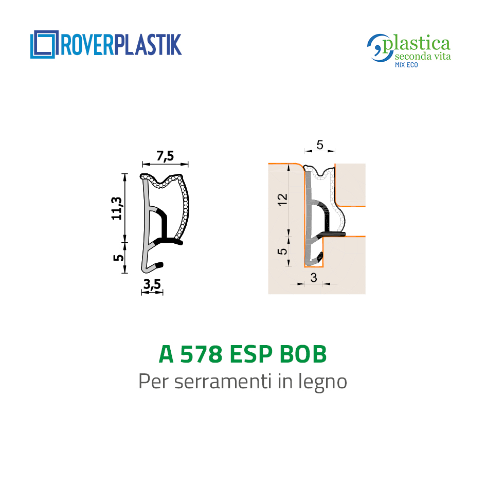 Guarnizione per finestre in legno – 578 ESP BOB