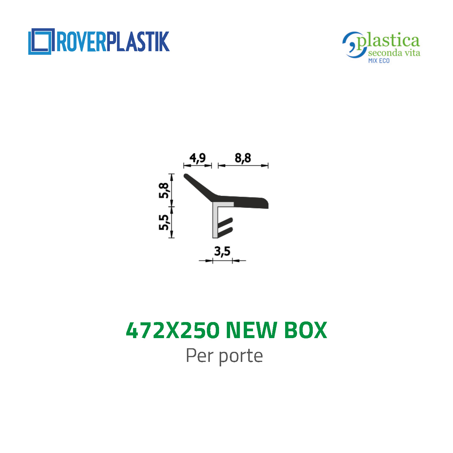 Guarnizione per porte – 472X250 NEW BOX