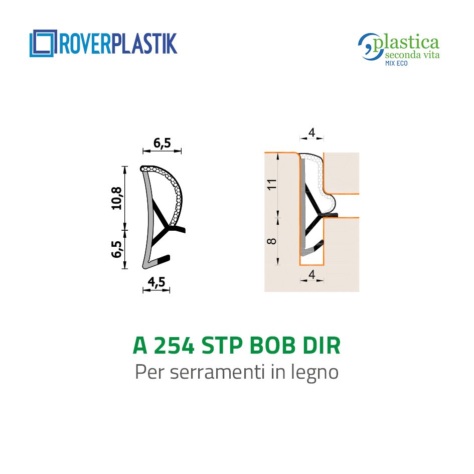 Guarnizione per finestre in legno – 254 STP BOB DIR