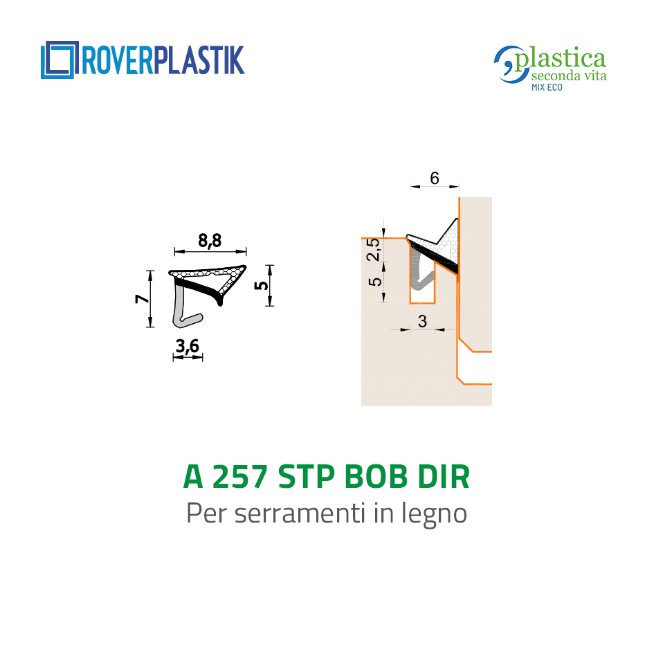 Guarnizione per finestre in legno – 257 STP BOB DIR