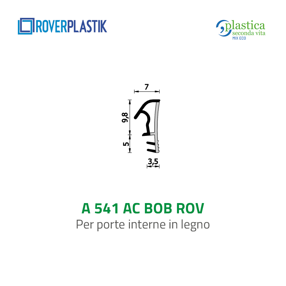 Guarnizione per porte interne in legno – 541 AC BOB ROV CP