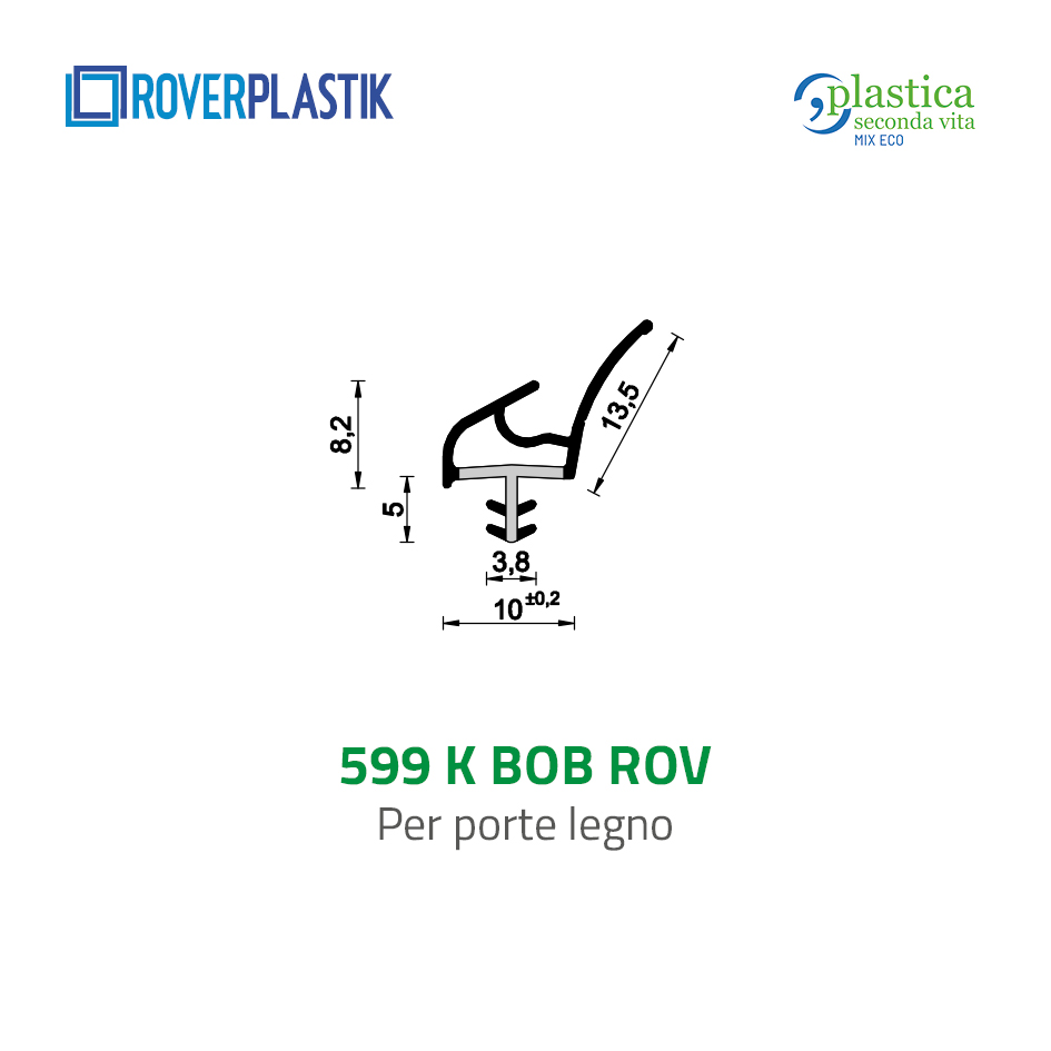 Guarnizione per porte in legno – 599 K BOB ROV