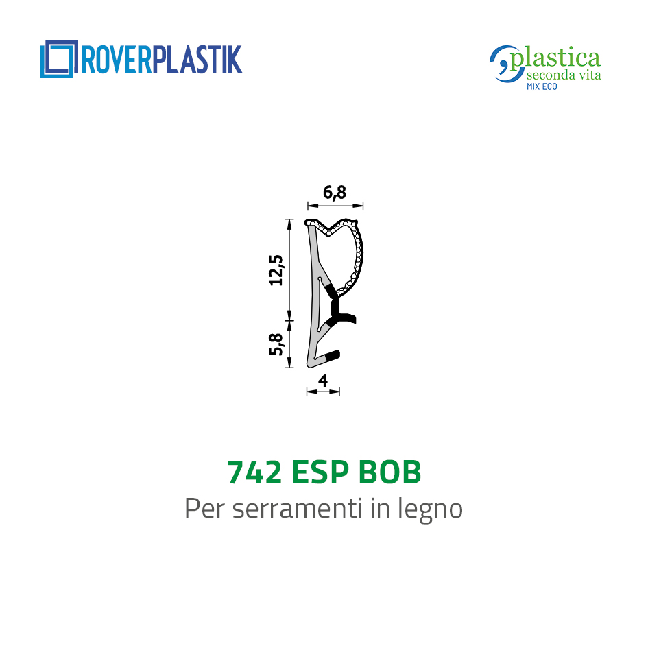 Guarnizione per finestre in legno – 742 ESP BOB