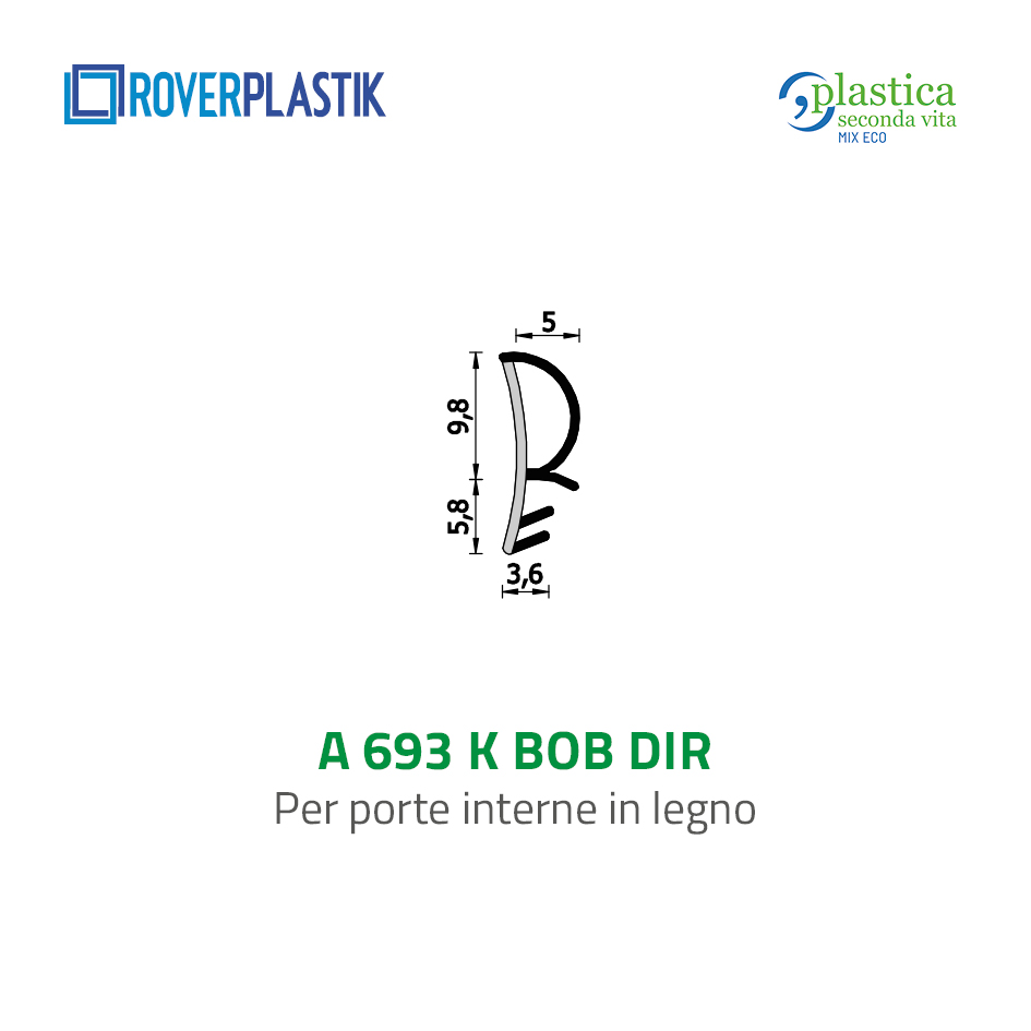 Guarnizione per porte interne in legno – 693 K BOB DI