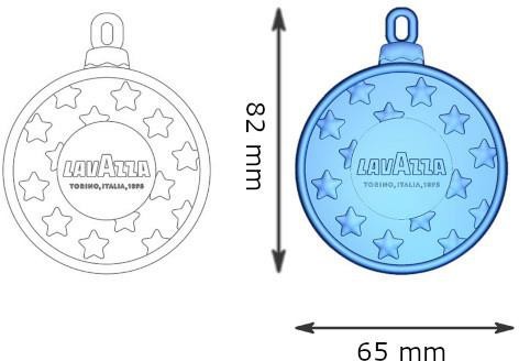 Pendente pallina di Natale Lavazza – EE-591 + EE-592 + EE-593 + EE-594