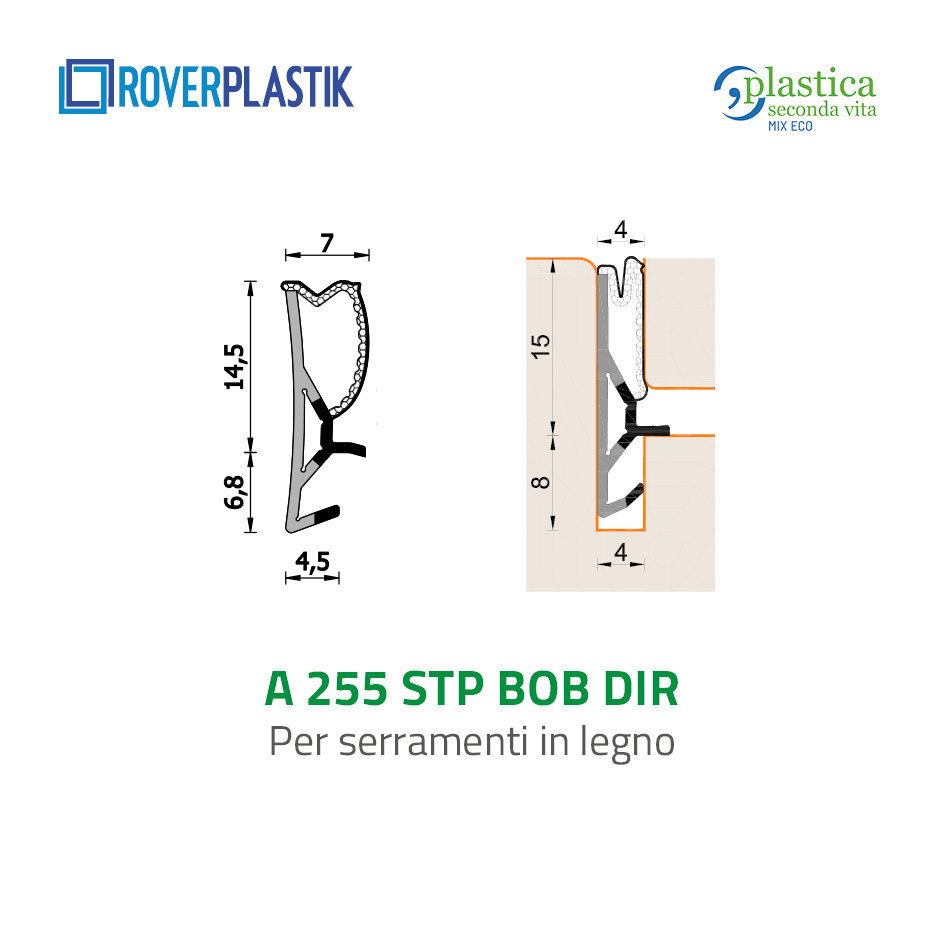 Guarnizione per finestre in legno – 255 STTP BOB
