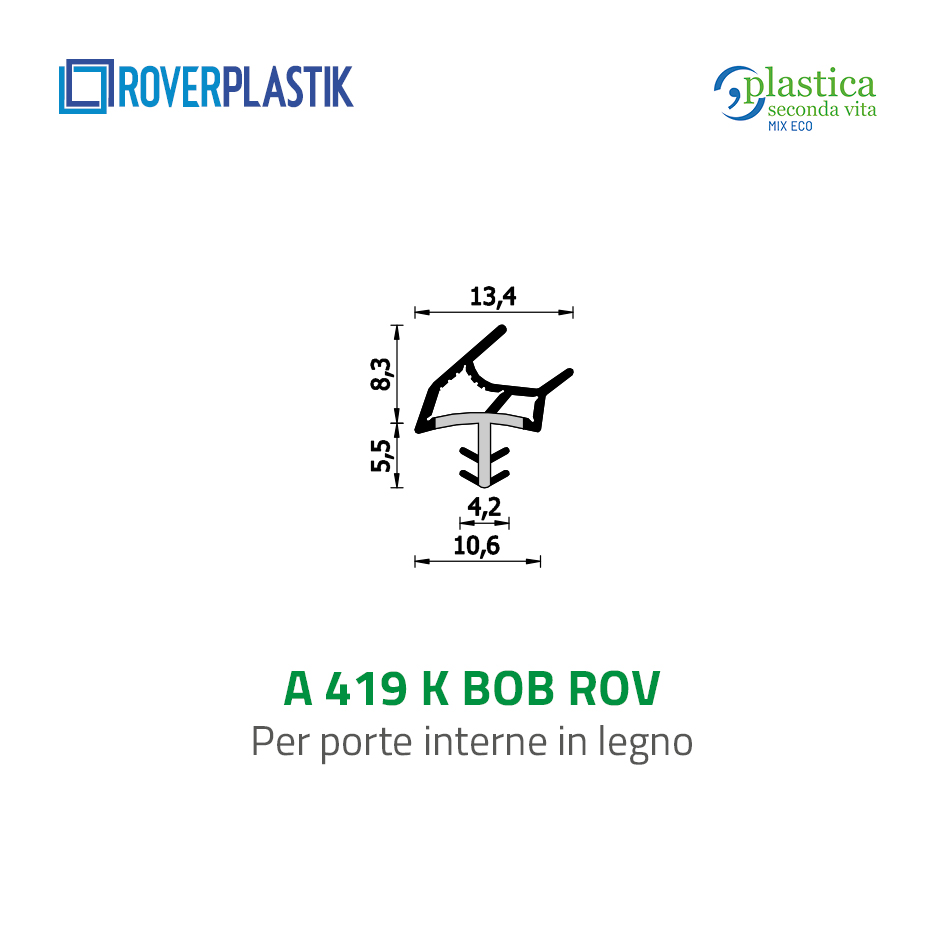 Guarnizione per porte interne in legno – 419 K DIS 6m