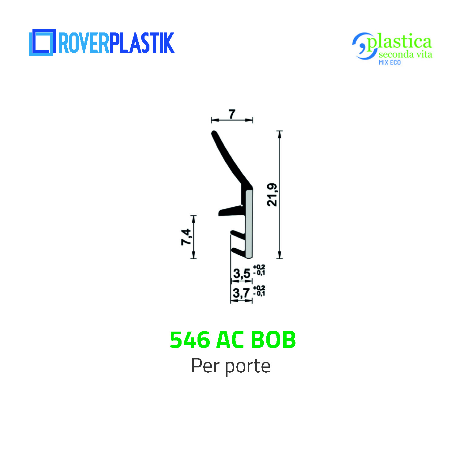 Guarnizione per porte – 546 AC BOB 100