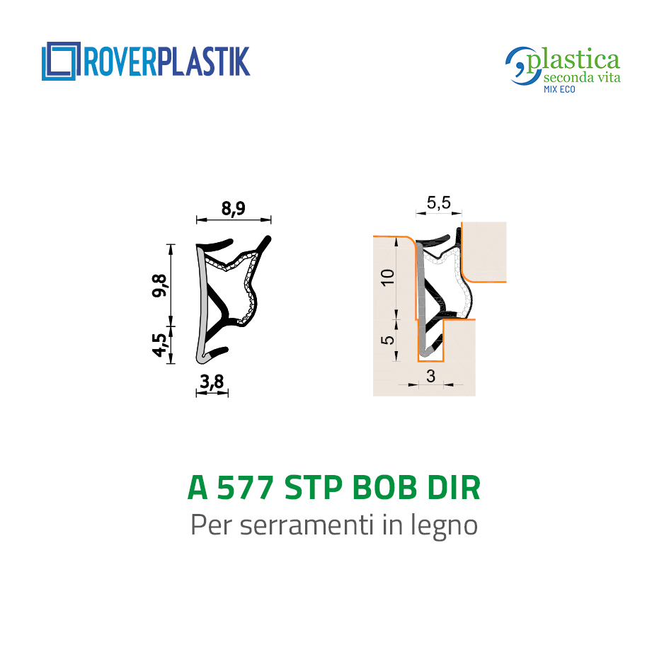 Guarnizione per finestre in legno – 577 ESP BOB